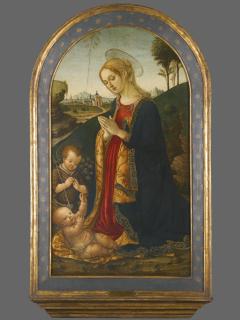 Francesco Botticini - The Madonna And Child In A Landscape, With The Infant Saint John The Baptist