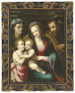 Francesco Brina - The Holy Family with the infant Saint John the Baptist and Saint Elizabeth