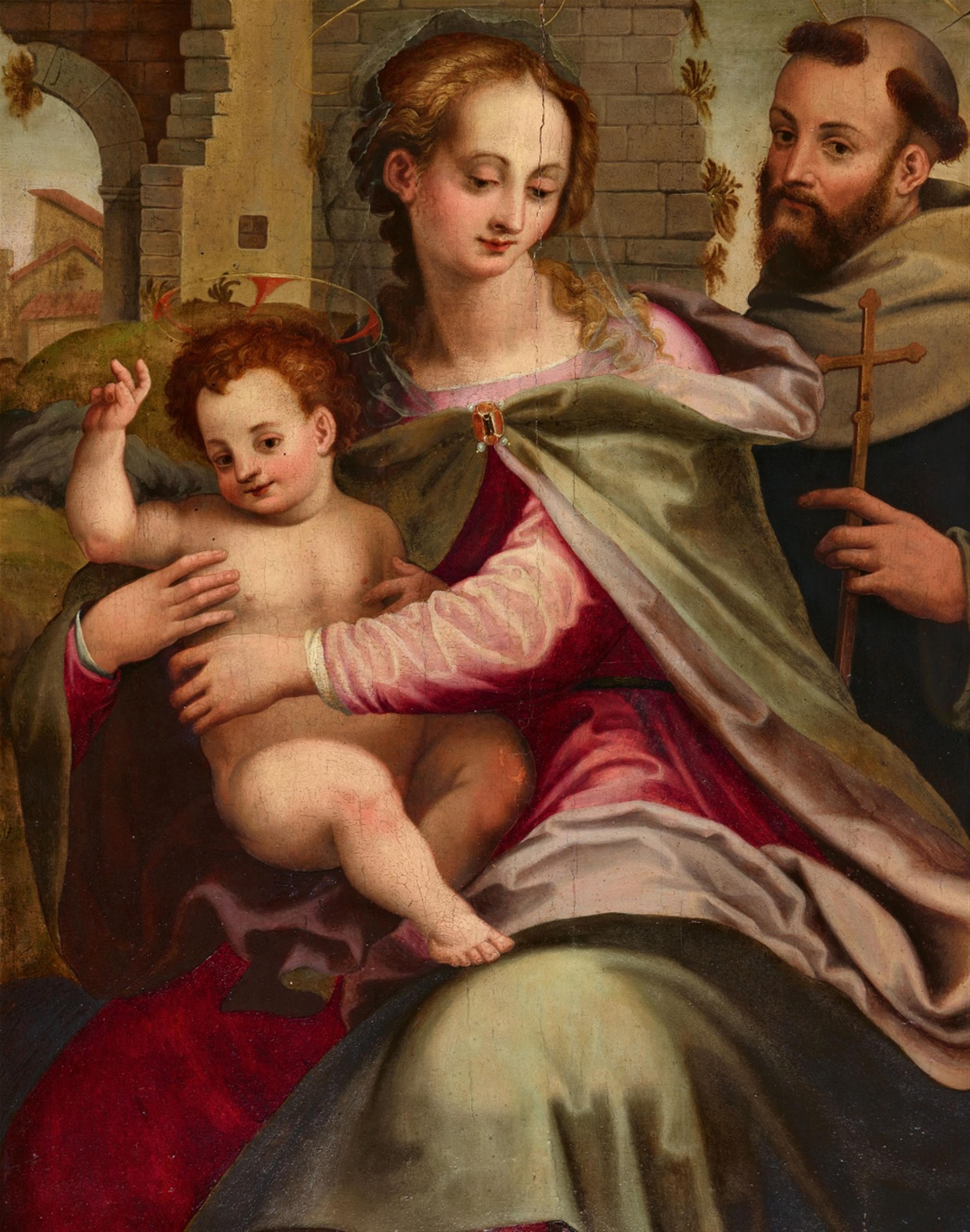 Francesco Brini - Madonna mit Kind und einem Heiligen