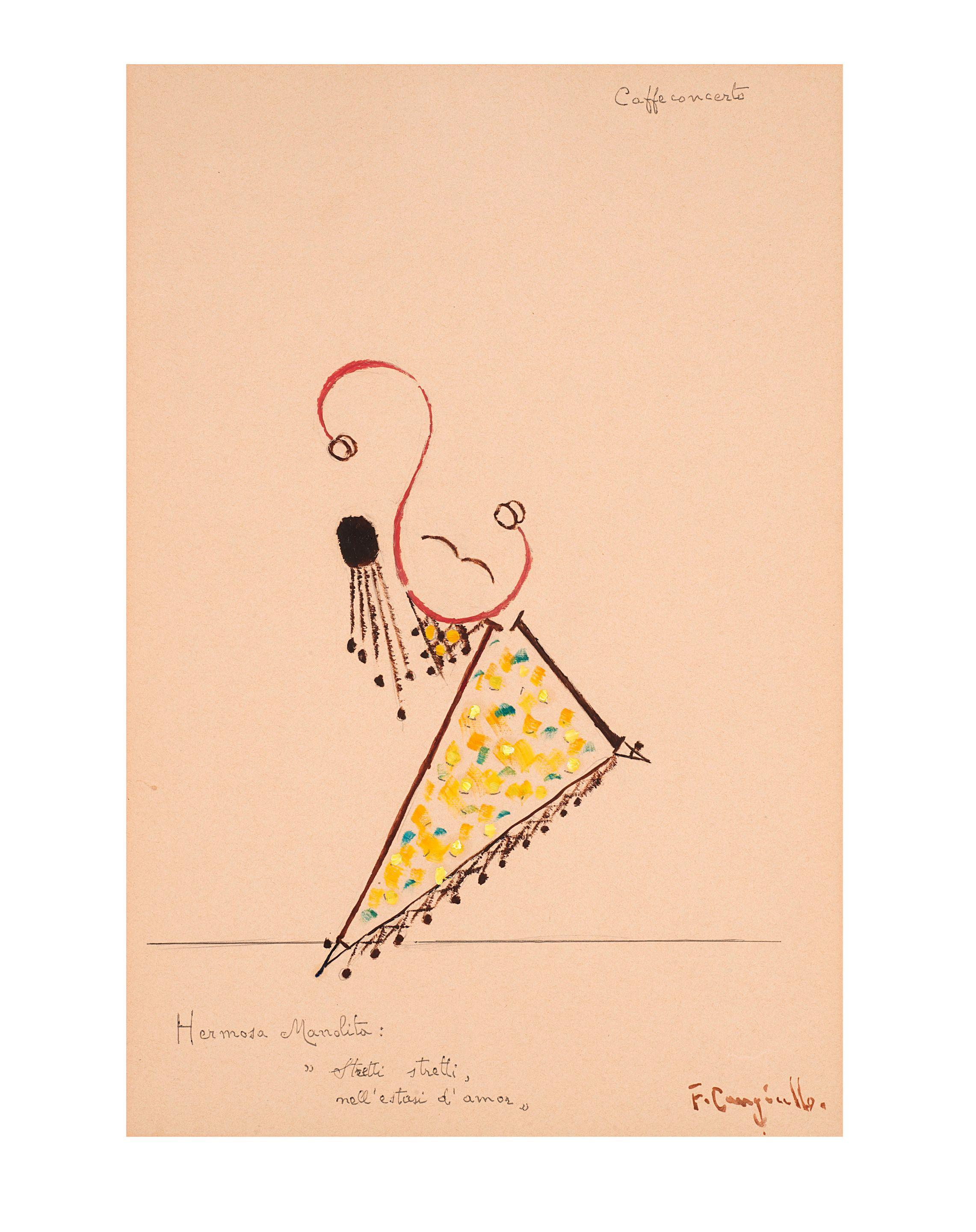 Francesco Cangiullo - Hermosa Manolita (Caffèconcerto), Circa 1916