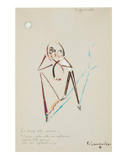 Francesco Cangiullo - La Danza Degli Apaches (Caffeconcerto), Circa 1916