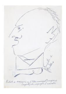 Francesco Cangiullo - Ritratto di Marinetti con le lettere umanizzate