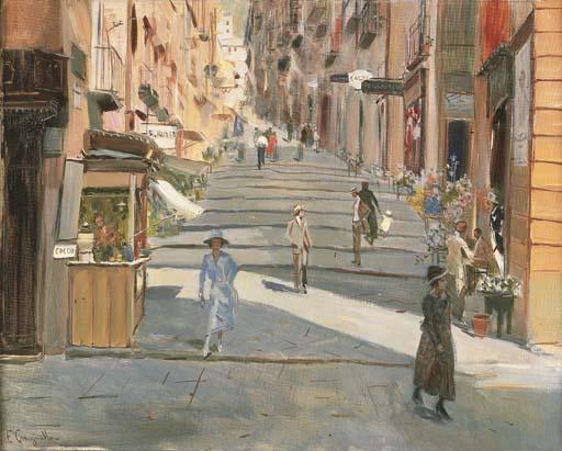 Francesco Cangiullo - Sulla scalinata a Napoli
