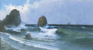 Francesco Castaldo Coppola - Mareggiata a Capri