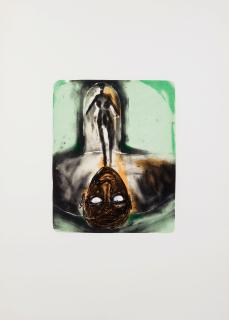 Francesco Clemente - Self Portrait in Red and Green