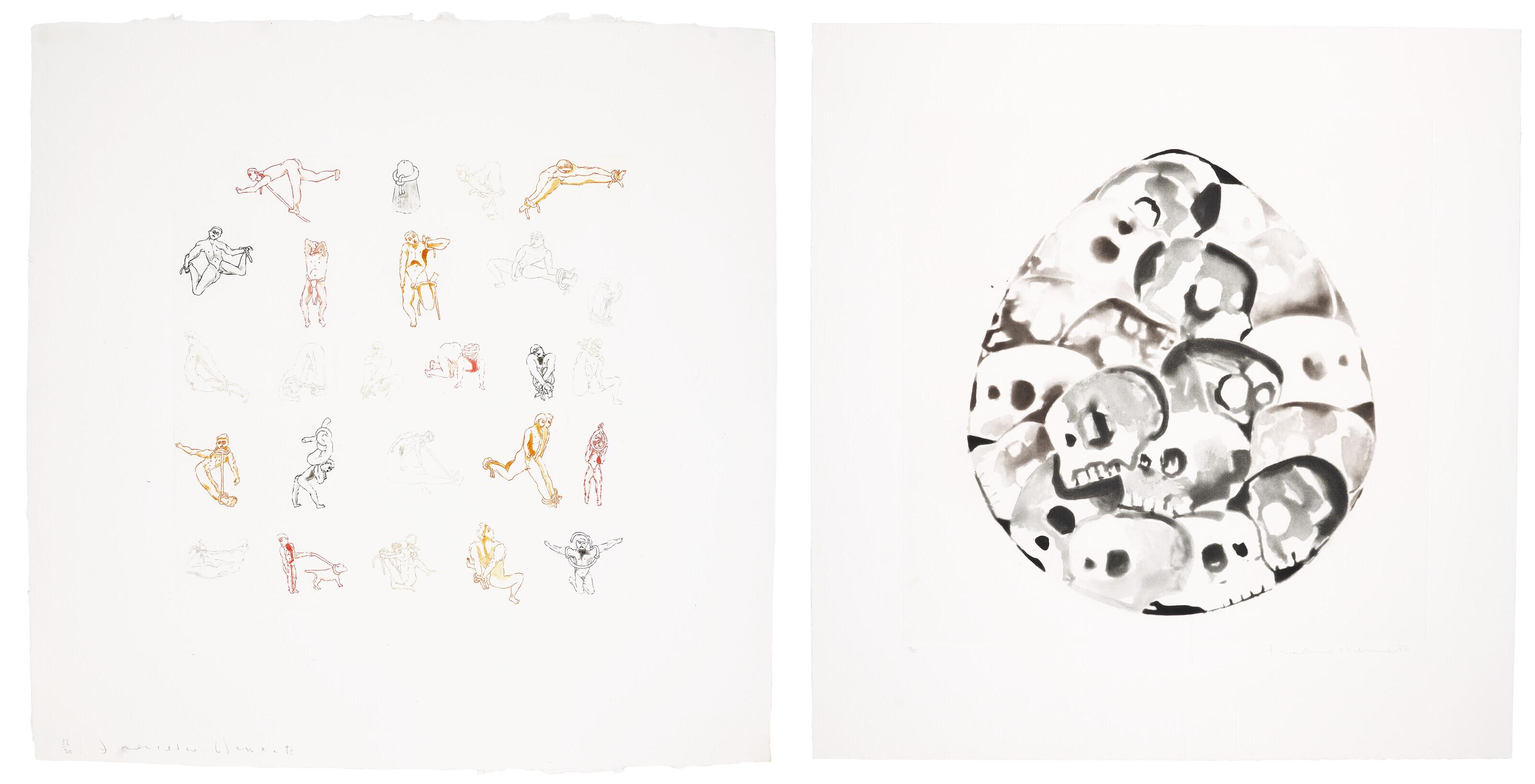 Francesco Clemente - Two prints by the artist