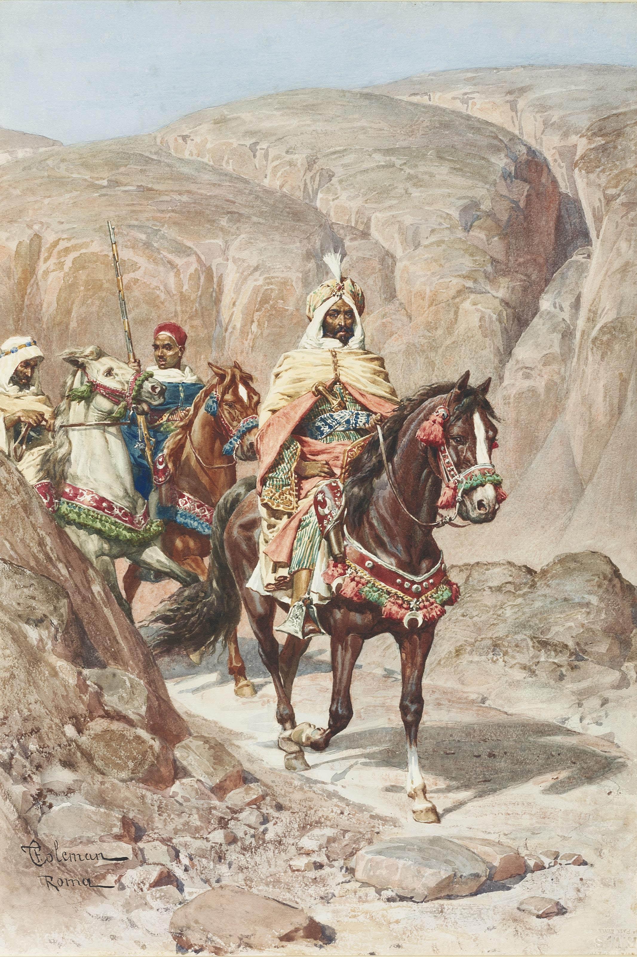 Francesco Coleman - Riders on a rocky pass