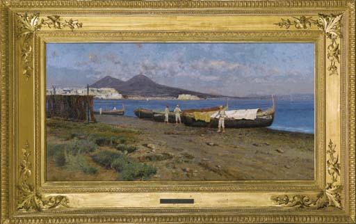 Francesco Coppola Castaldo - Napoli, pescatori a riva