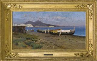 Francesco Coppola Castaldo - Napoli, pescatori a riva