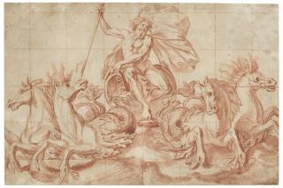 Francesco Cozza - Neptune in a chariot drawn by four hippocampi