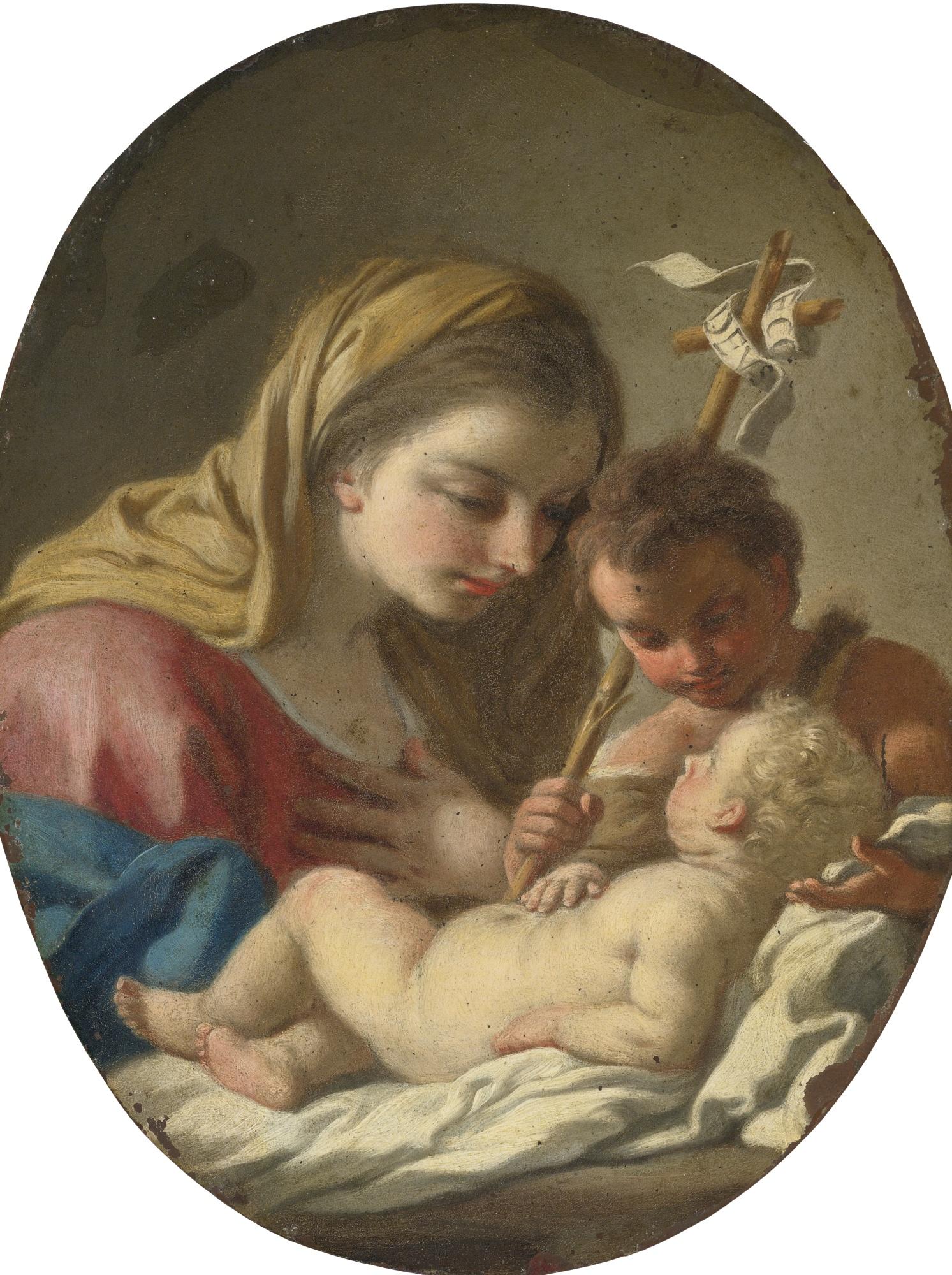 Francesco de Mura - Madonna And Child With The Infant Saint John The Baptist