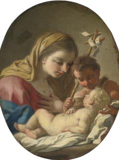 Francesco de Mura - Madonna And Child With The Infant Saint John The Baptist