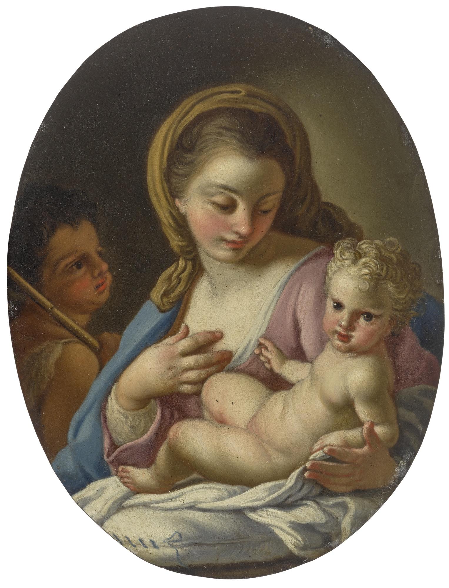 Francesco De Mura - Madonna And Child With The Infant Saint John The Baptist