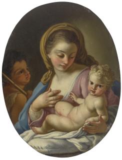 Francesco De Mura - Madonna And Child With The Infant Saint John The Baptist