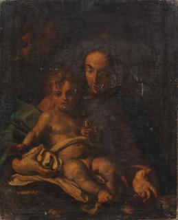 Francesco de Mura - The Madonna and Child with angels unframed