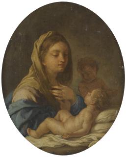 Francesco De Mura - The Madonna And Child With The Infant Saint John The Baptist