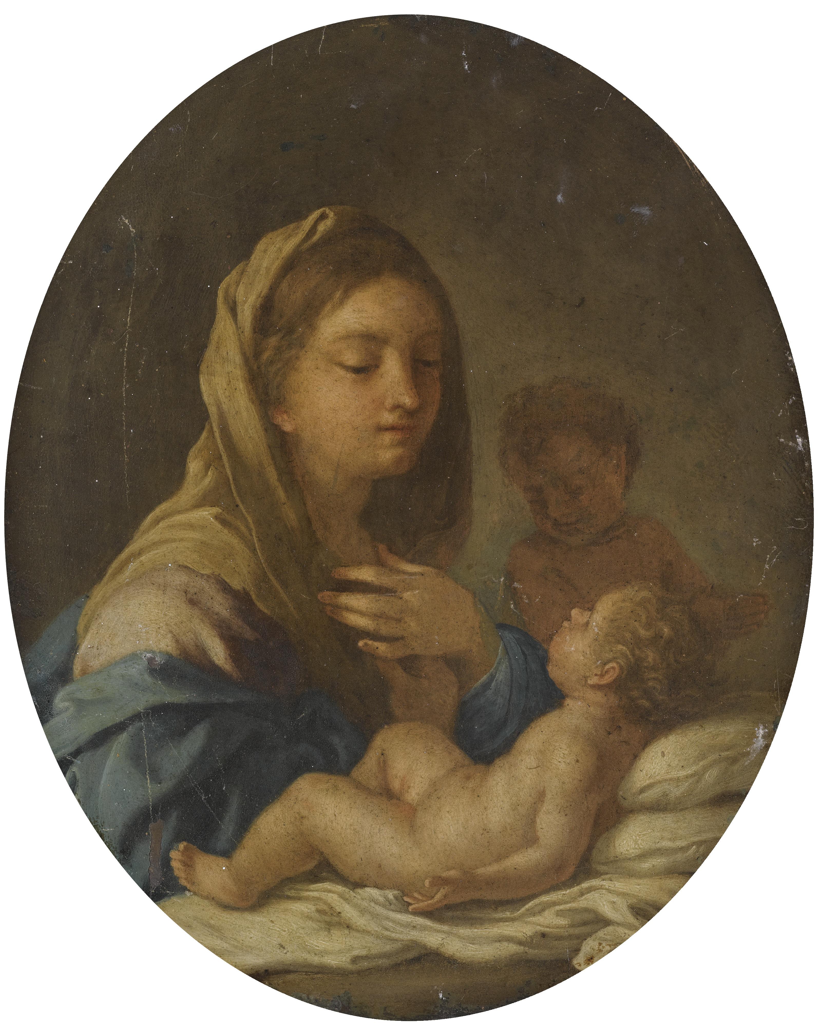 Francesco De Mura - The Madonna And Child With The Infant Saint John The Baptist