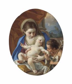 Francesco De Mura - The Madonna and Child with the young Saint John the Baptist