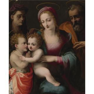 Francesco Del Brina - The Holy Family With The Young Saint John The Baptist And Saint Elizabeth