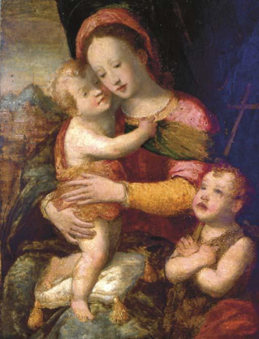 Francesco Del Brina - The Madonna and Child with Infant Saint John