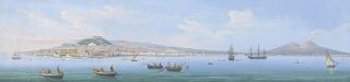 Francesco Fergola - An extensive view of the bay of Naples from the South-West