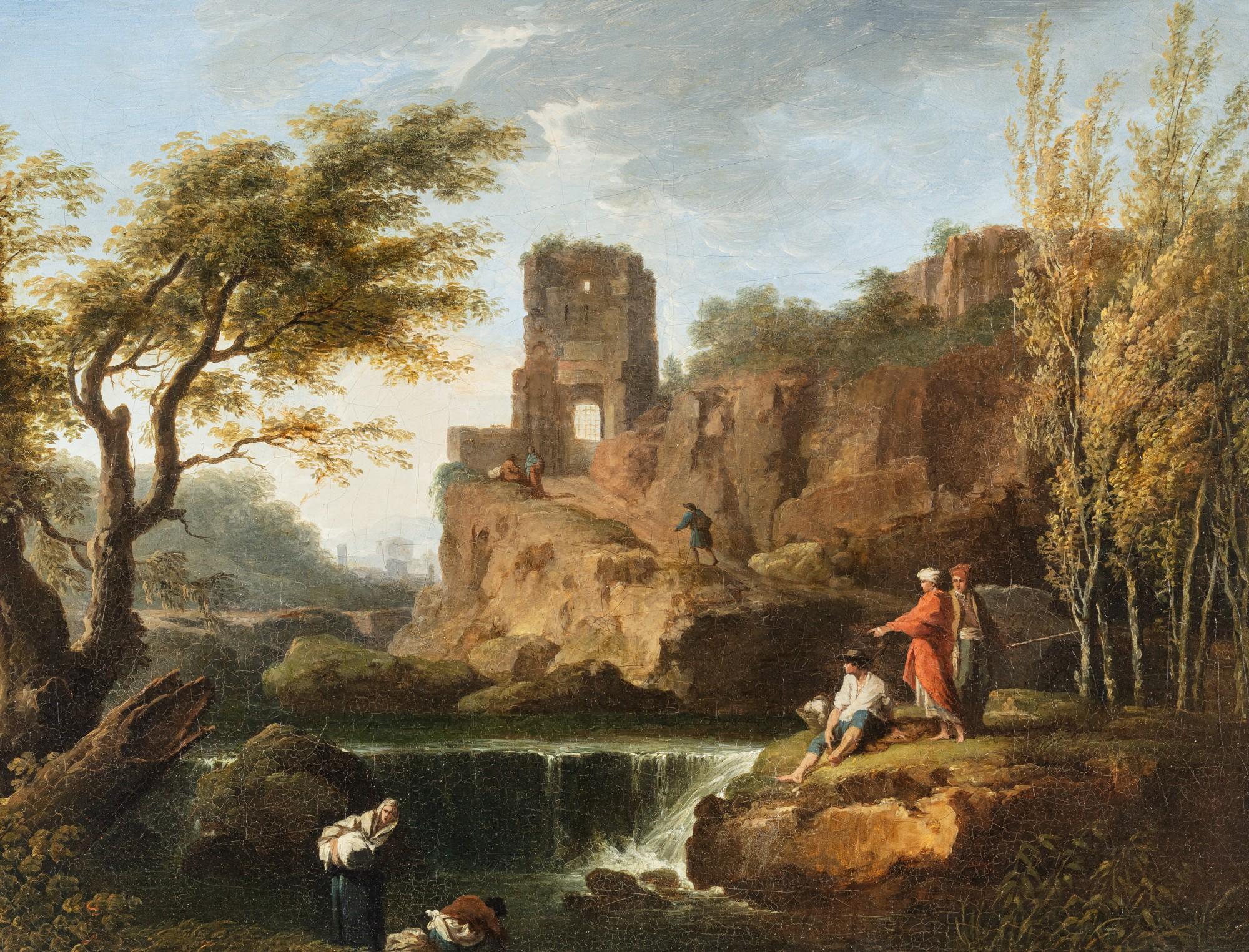 An animated landscape with waterfalls by Francesco Fidanza Art.Salon