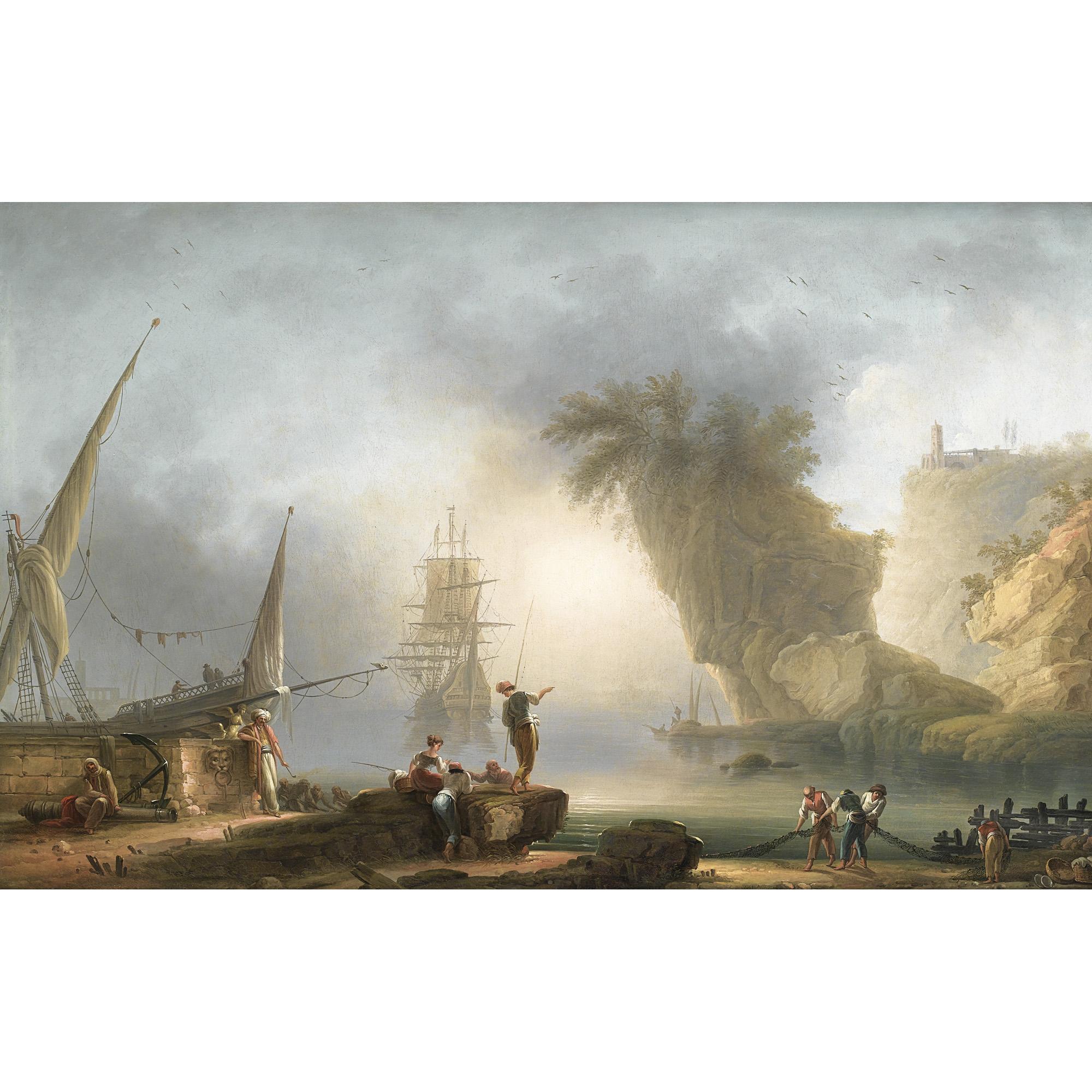 Francesco Fidanza - Paysage Méditerranéen À L\'Aurorefrancesco Fidanza ; Mediteranean View At Daybreak ; Oil On Canvas