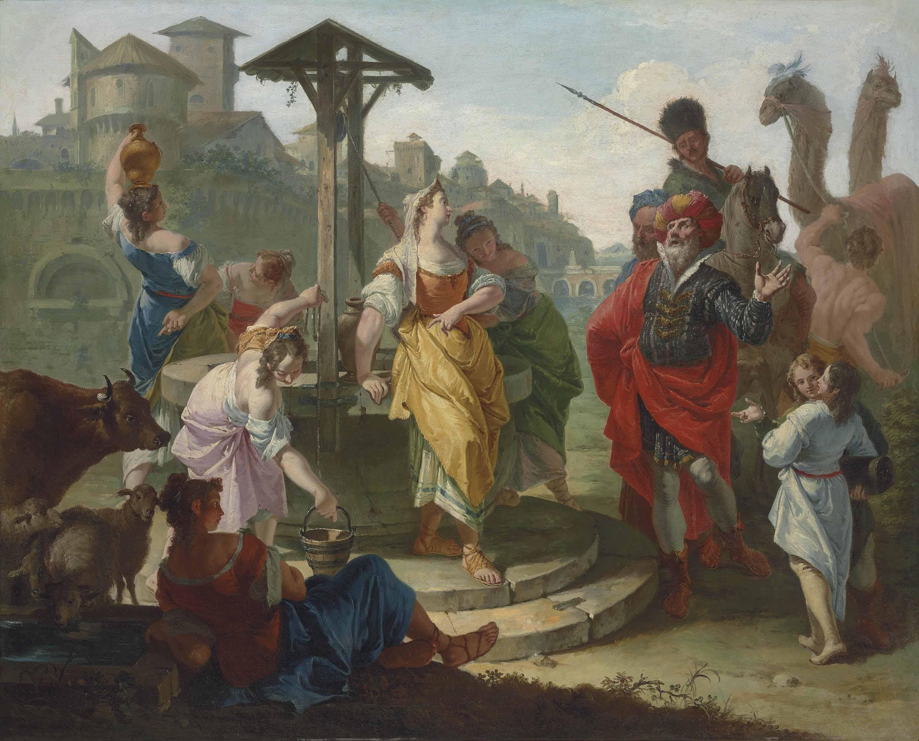 Francesco Fontebasso - Rebecca And Eliezer At The Well
