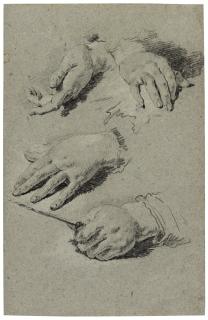 Francesco Fontebasso - Sheet of hand studies
