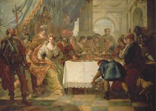 Francesco Fontebasso - The Banquet of Cleopatra