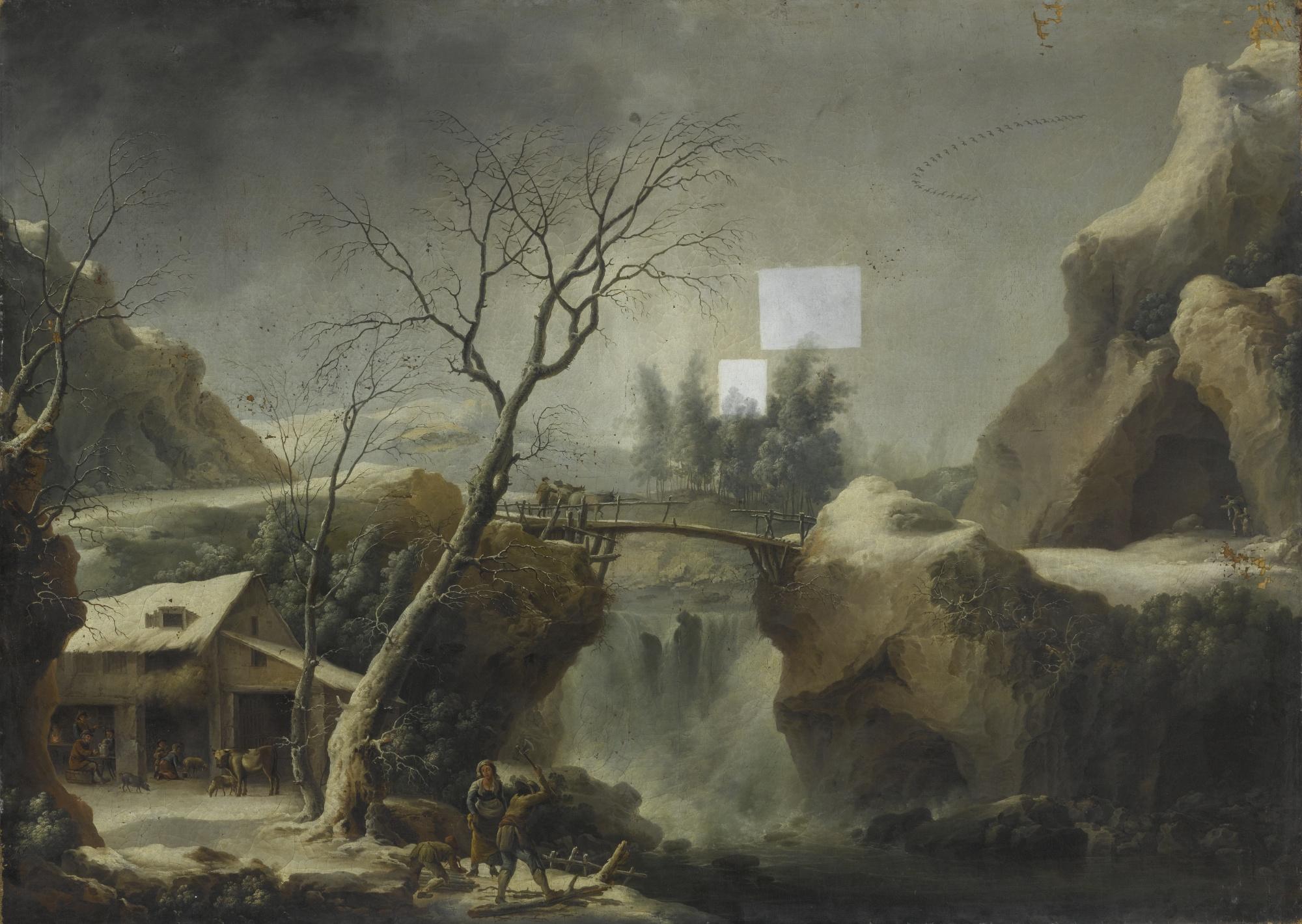 Francesco Foschi - The Bridge At The Waterfall