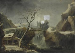 Francesco Foschi - The Bridge At The Waterfall