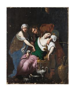 Francesco Furini - Rachel giving birth to Joseph