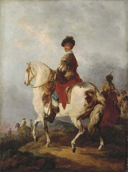 Francesco Giuseppe Casanova - Cavalrymen On A Bluff