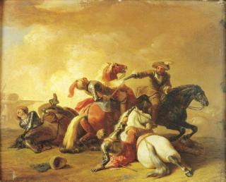 Francesco Gonin - Scontro di cavalleria