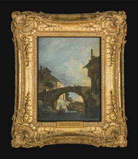 Francesco Guardi - A View Of La Porta Del Dolo On The Brenta Canal On The Venetian Mainland