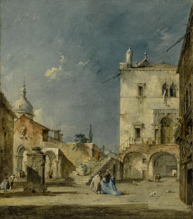 Francesco Guardi - Capriccio View Of A Venetian Campo