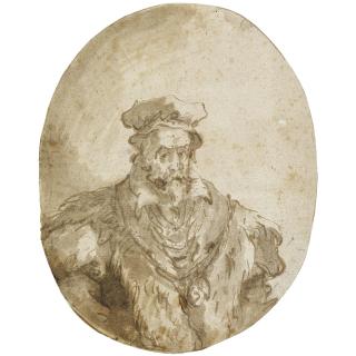 Francesco Guardi - Recto: Portrait Of A Venetian Nobleman; Verso: Studies Of Figures In A Landscape And Boats