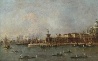 Francesco Guardi - The Entrance to the Grand Canal, Venice, looking towards the Dogana, the Giudecca and the Redentore beyond