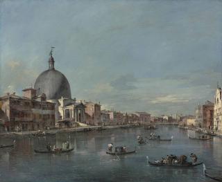 Francesco Guardi - The Grand Canal, Venice, with San Simeone Piccolo