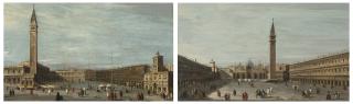 Francesco Guardi - The Piazza San Marco, Venice, looking west; and The Piazza San Marco, Venice, looking east