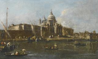 Francesco Guardi - Venice, A View Of Santa Maria Della Salute Looking West