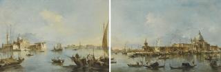 Francesco Guardi - Venice, A View Of The Entrance To The Grand Canal With The Church Of Santa Maria Della Salute And The Punta Della Dogana; Venice, A View Of The Church Of San Giorgio Maggiore With The End Of The Giudecca