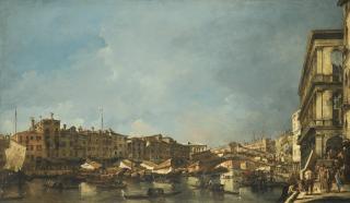Francesco Guardi - Venice, A View Of The Rialto Bridge, Looking North, From The Fondamenta Del Carbon