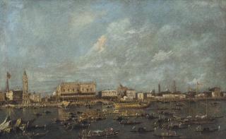 Francesco Guardi - Venice, the Bacino di San Marco with the Departure of the Bucintoro