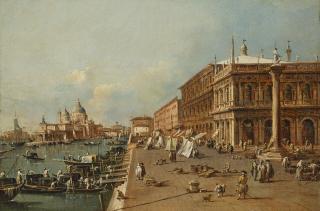 Francesco Guardi - Venice: The Molo With The Libreria, The Punta Della Dogana And Santa Maria Della Salute