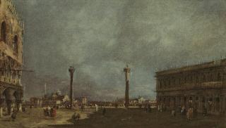 Francesco Guardi - Venice, the Piazzetta looking south, with a view of the Doge\'s Palace and the Biblioteca Marciana, the island of San Giorgio Maggiore beyond