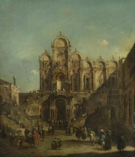 Francesco Guardi - View Of Campo San Zanipolo With The Loggia Erected On The Occasion Of The Blessing Of Pope Pius Vi