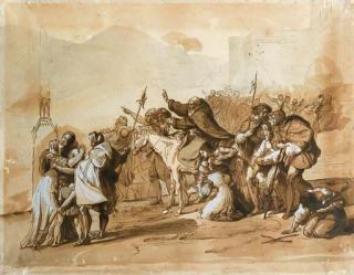 Francesco Hayez - Pietro l\'Eremita predica la crociata