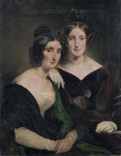 Francesco Hayez - Ritratto Delle Signore Carolina Grassi E Bianca Bignami, Sorelle Gabrini, 1835.